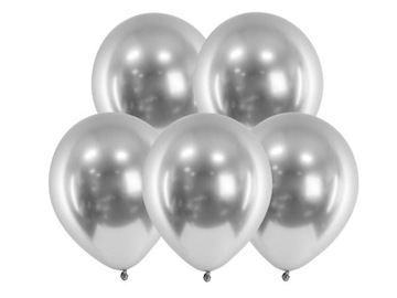 BALONY BALON GLOSSY SREBRNE 50 SZT 27 CM