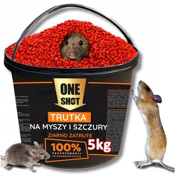 Trutka na MYSZY trucizna na SZCZURY silne ZATRUTE ZIARNO 5KG BRODIFAKUM