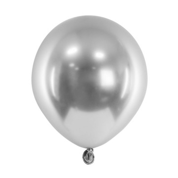 BALONY CHROMOWANE SREBRNE małe do girland 12 cm 5 cali 50 szt Glossy