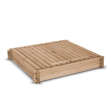 Piaskownica drewniana zamykana 150x150 z ławkami