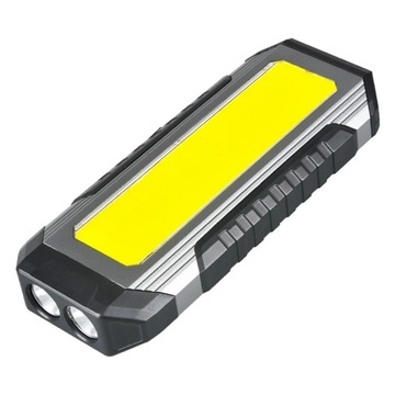 USB Rechargeable COB Work Light LED Flashlight Power Bank 18650 Portable