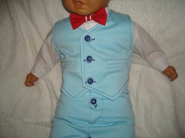 Хлопковый жилетный набор одежды/крещения/свадьба/74