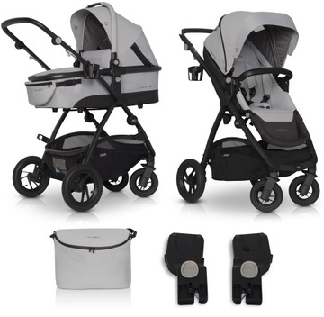Wózek dziecięcy 2w1 Optimo ADAPTERY TORBA SASZETKA