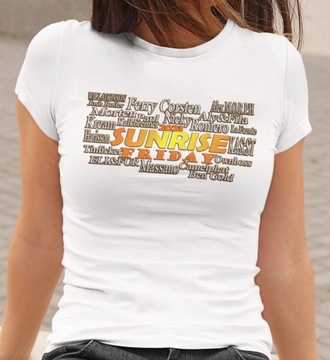 Koszulka Damska T-Shirt SUNRISE TIMETABLE DJ -XL