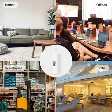 DETEKTOR TEMPERATURY I WILGOTNOŚCI Tuya WiFi