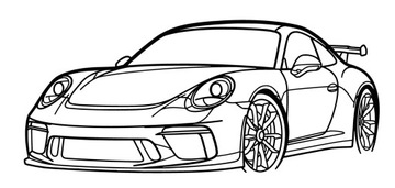 DEKORACJA ścienna Obraz samochód 911 GT3 model 991