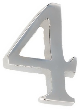 НОМЕР НОМЕР НА ДВЕРИ ХРОМ САМОКЛЕЯЩАЯСЯ 5 СМ