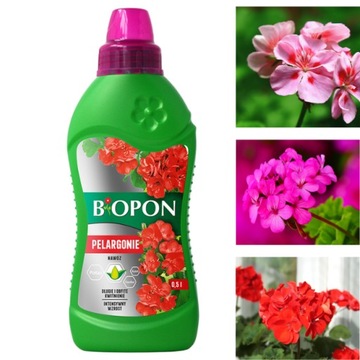 BIOPON NAWÓZ do pelargonii PŁYN ODŻYWKA 0,5L kwiat