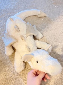 50CM Jellycat biały smok pluszowy miękki pluszowy