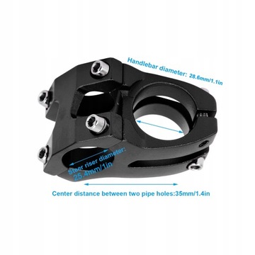 КРОНШТЕЙН МОСТА ALU ЧЕРНЫЙ AHEAD 25.4x35MM