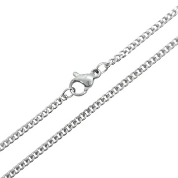 ŁAŃCUSZEK NA NIEŚMIERTELNIK SREBRNY PANCERKA STAL CHIRURGICZNA 50cm x 2,2mm