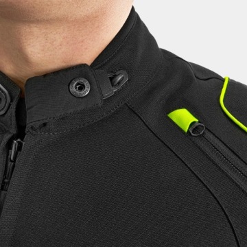 Мужская текстильная мотокуртка VORG HORNET BLACK FLUO БЕСПЛАТНО