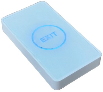 ZEWNĘTRZNY NATYNKOWY PRZYCISK WYJŚCIA OTWARCIA DRZWI FURTKA BIAŁY IP68 LED