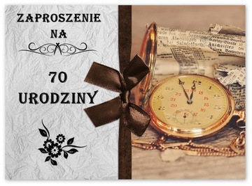 ZAPROSZENIA NA 70 URODZINY + KOPERTA ZAPROSZENIE