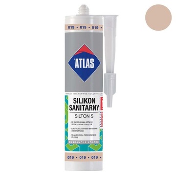 Silikon 280ml ATLAS kolor 019 jasnobeżowy