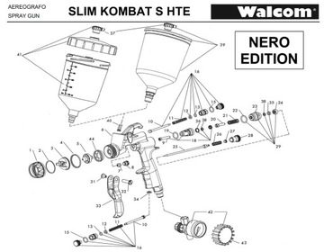 WALCOM SLIM KOMBAT HTE КРАСКОПИСТОЛЕТ 1,3 ММ
