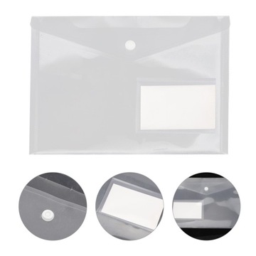 ОФИСНЫЕ СУМКИ С КНОПКАМИ, ПРОЗРАЧНЫЙ ПЛАСТИК