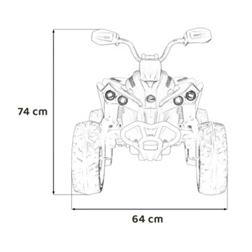 Большой четырехъядерный аккумулятор Maverick CAN-AM ATV 4x200W 24V7Ah Синий