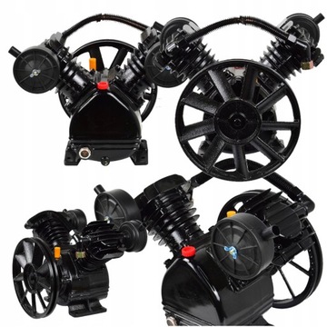 POMPA DO KOMPRESORA TYP V 3HP 2 CYLINDRY SMAROWANA OLEJEM CHŁODNICA