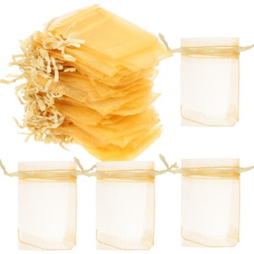 мешки из органзы для мусора, конфеты желтого цвета, сплошной цвет | 100 шт.