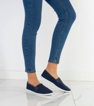 ТЕМНО-СИНИЕ КРОССОВКИ -39- ТЕННИСНЫЕ ТУФЛИ-СЛИПЫ