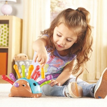 PUZZLE UKŁADANKA MONTESSORI KOLORY LICZBY JEŻYK ZABAWKA EDUKACYJNA SORTER