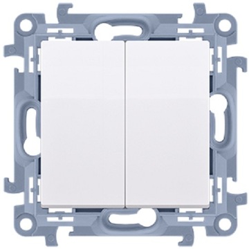 SIMON 10 PODWÓJNY PRZYCISK (MODUŁ) 10AX, Z. ŚRUBOWE, CP2.01/11 BIAŁY