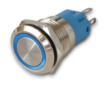 Włącznik przycisk chwilowy monostabilny reset Wandaloodporny 12V 16MM 3A