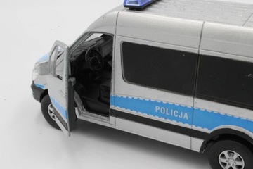 Автомобиль Автомобиль Mercedes Sprinter 1:34 Полиция серебристый WELLY
