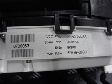 PŘÍSTROJOVÁ DESKA 31327586AA VOLVO S60 II V60 I 1.6 D D2