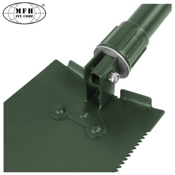 Складная военная лопата MFH Green OLIV Field Shovel с чехлом +Бесплатно