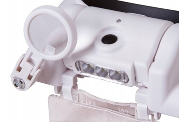 Очки с увеличением 1,5-8х, наголовная лупа DHD 20 со светодиодной подсветкой