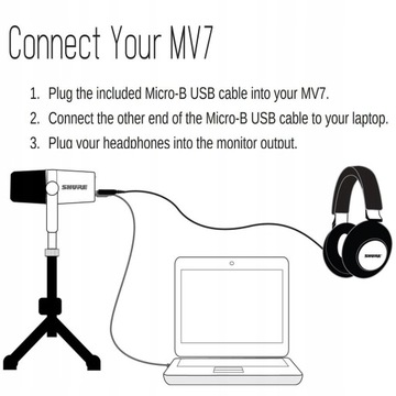 Микрофон для подкастов Shure MV7, серый