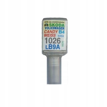 Zaprawka do rys 10ml AUDI VW SEAT B9A LB9A 1026,L102, B4B4 BIAŁA CANDY