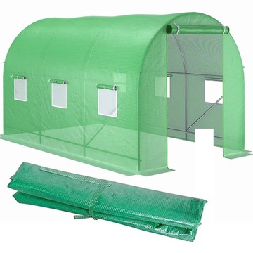 FOLIA ZAMIENNA 7m2 NA TUNEL OGRODOWY 3,5x2 UV-4 ZIELONA MOCNE POSZYCIE