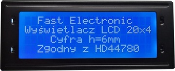 Wyświetlacz LCD 4x20 20x4 HD44780 2004 Arduino