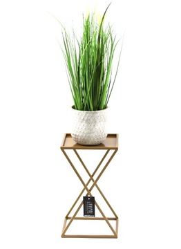 Nowoczesny Kwietnik Metalowy Stojak 40cm złoty