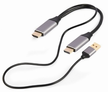 GEMBIRD Adapter HDMI do DP 4K M 60Hz USB-A powered