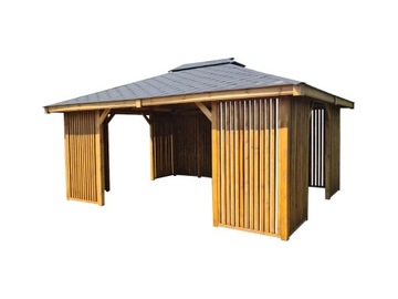 ALTANA OGRODOWA NOWOCZESNA ALTANKA ALTANKI WIATA 3x4 m Słupy 12x12 cm