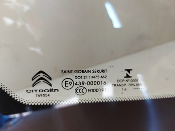 CITROEN C4 GRAND PICASSO II стекло кузова ПРАВОЕ или ЛЕВОЕ переднее 2016