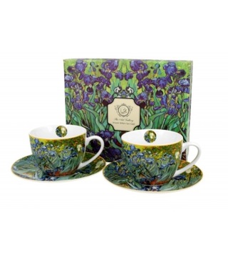 FILIŻANKI ZE SPODKIEM DUO VAN GOGH IRYSY 250 ML X 2 SZT