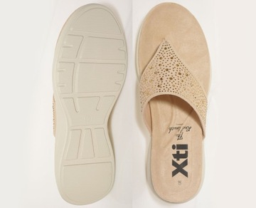 Xti 42509 текстильные бежевые шлепанцы 39