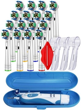 16szt KOŃCÓWKI końcówka etui DO SZCZOTECZKI ORAL-B
