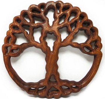 Rzeźba z Drewna DRZEWO SZCZĘŚCIA Ornament śr. 25cm