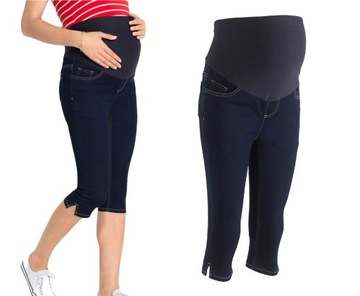 KL2 BONPRIX SPODNIE CIĄŻOWE JEANS RYBACZKI 14 40 L