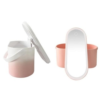 Органайзер для макияжа со светодиодной подсветкой, зеркальный