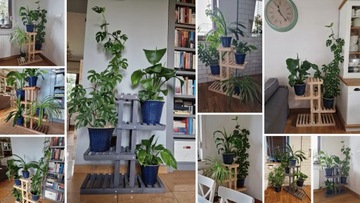 Подставка для цветов, высокая деревянная подставка для цветов, БОЛЬШАЯ, ПРОЧНАЯ, ПРОЧНАЯ.