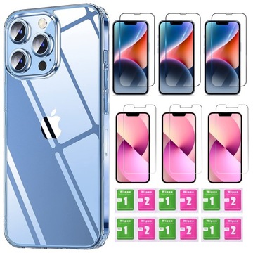Etui do iPhone 13 Pro Max Przezroczyste + 6x SZKŁO