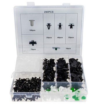 ZESTAW KOŁKI SPINKI TAPICERSKIE MIX BMW 290SZT.