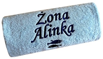 Ręcznik z haftem MĄŻ ŻONA imię PREZENT ŚLUBNY ślub